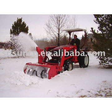 souffleuse à neige de ferme sur le chargeur frontal